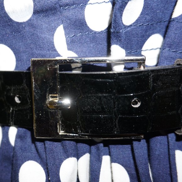 Mandee Blue Polka Dot Strapless Dress - Picture 7 of 8